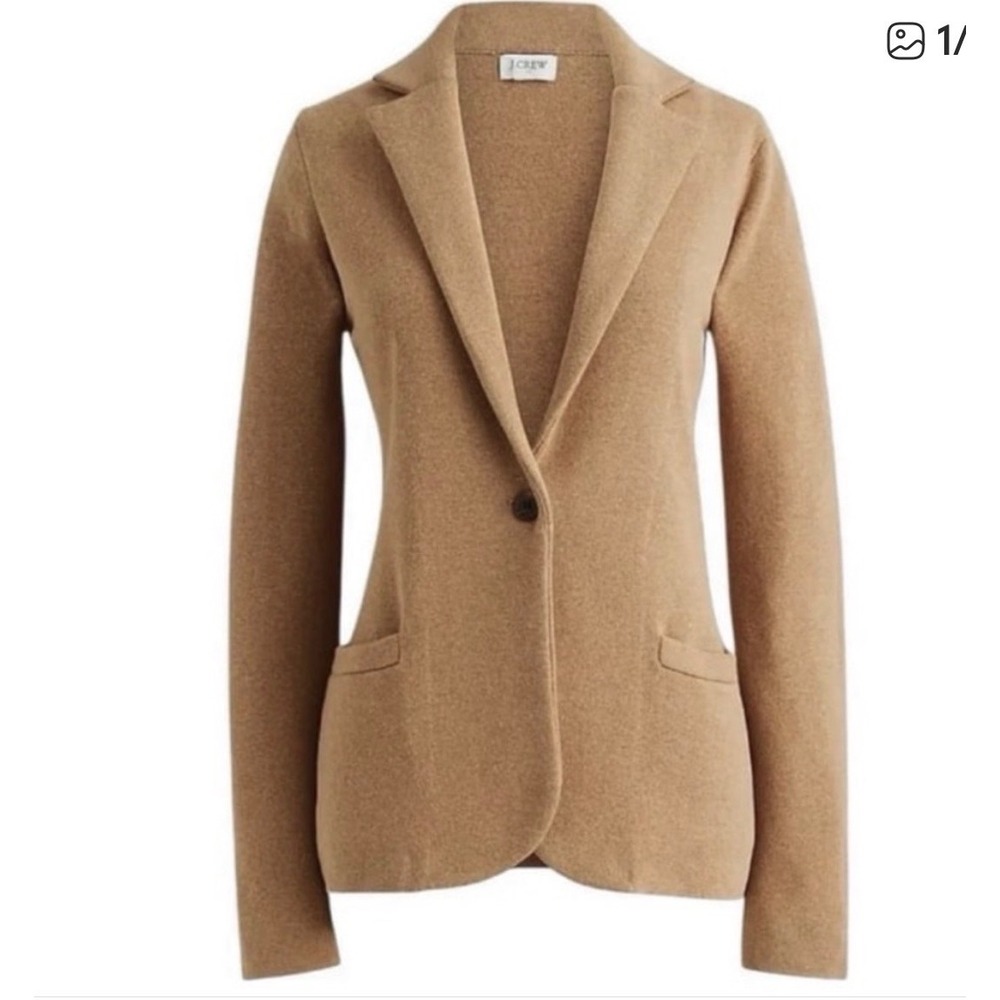 J. Crew Factory Camel-Tone Single-Button Blazer